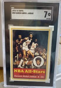 1973 Topps NBA ALL STARS KAREEM ABDUL JABBAR DEGREE 7 GRADE