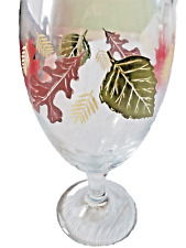 Drinkware Leaves 7" Water Wine Goblet   Glassware Dinnerware