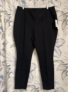 Bar III Women's Black Pull-On Ponte Stretch Trouser Pants Size 1X (38"x27") NWT - Picture 1 of 5