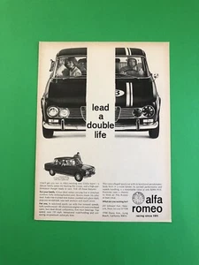 1966 1967 1968 ALFA GIULIA SUPER ORIGINAL VINTAGE PRINT AD ADVERTISEMENT - Picture 1 of 1