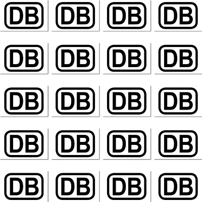 20 Aufkleber 2cm schwarz DB Deutsche Bahn Zeichen Modellbau Mini Sticker RC Deko - Bild 1 von 4