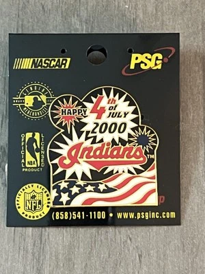 PSG Cleveland Indians 4th of July Collector Pin Vintage Major League Baseball - Image 1 of 2