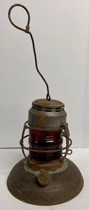 Vintage Embury Manufacturing Co. No. 40 Red Traffic Gard Lantern Antique - Picture 1 of 6