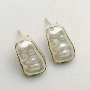 Biwa Pearl Gemstone Handmade Stud Earrings Jewelry Gift For Women 0" AE-95648 - Picture 1 of 1