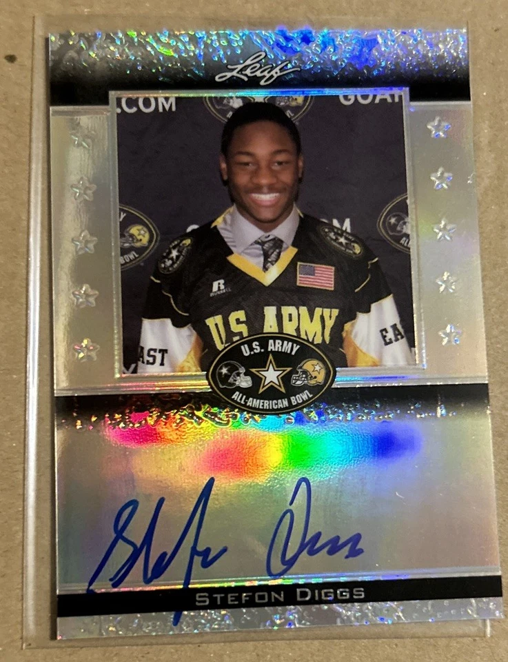 2012 LEAF ARMY ALL-AMERICAN STEFON DIGGS Prismatic Silver Auto /50 Autograph - Image 1 of 3