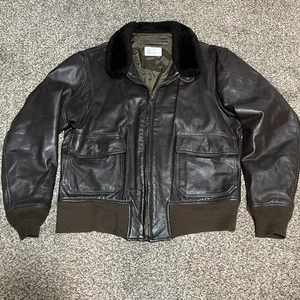 Vintage Leather Flyers Bomber Jacket - US Navy - 44 - Intermediate, Type G-1! - Bild 1 von 20