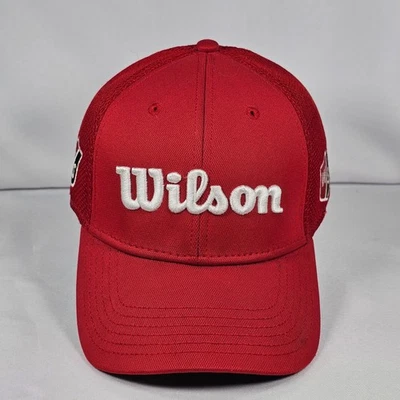 Gorra de béisbol Wilson para hombre roja Snapx con logotipo bordado sombrero de golf OSFM Foto 1 de 4