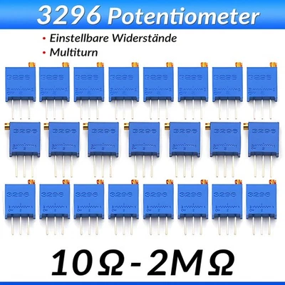 3296 Trimmpotentiometer Trimmer Potentiometer Spindeltrimmer Poti 10 Ohm-1M Ohm - Bild 1 von 4