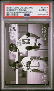 2018 Topps On Demand Black & White #CM-7 Ronald Acuna Albies RC PSA 10 - Picture 1 of 2