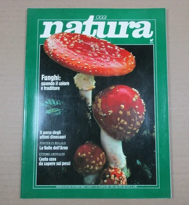 Rivista NATURA OGGI agosto 1987 funghi dinosauri Valle dell'Arno pesci - Immagine 1 di 4