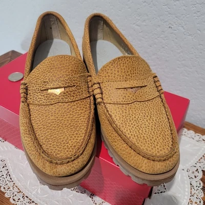 SEBAGO Six Degrees Penny Loafers tumbled ostrich leather 7.5M Womens Shoe - Image 1 of 4