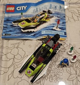 LEGO CITY Race Boat 60114 99-100% Complete