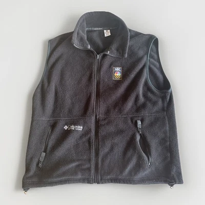Chaleco polar Columbia para hombre extra grande XL negro cremallera completa cuello falso NBC Juegos Olímpicos Foto 1 de 4