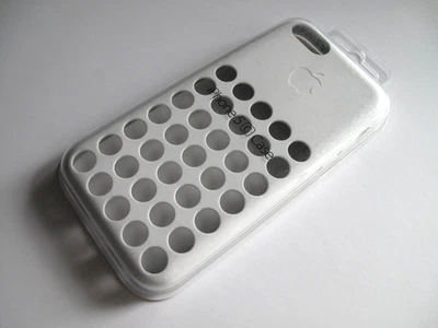 Genuine Apple Silicone Rubber Case for Apple iPhone 5c (MF039ZM/A) - White - Image 1 of 3