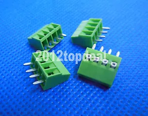 10 pièces 4 pôles/4 broches 2,54 mm/0,1" PCB connecteur bloc de borne à vis universel - Photo 1 sur 2