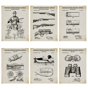 Duck Hunting Patent Print Set of 6 - Duck Hunting Posters - Hunting Inventions - Picture 1 of 4