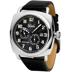 Szanto Automatic Officer 42.5MM Watch - SS Case, Black Dial, Black Strap SZ6201E - Picture 1 of 10