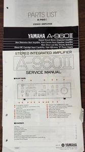 Amplificador Yamaha A-960II Manual de Servicio, Foto, Lista de Piezas - Original - Imagen 1 de 1