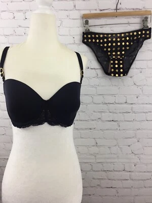 Бюстгальтер и трусики Stella McCartney комплект 32DD / средний Florence Fluttering ночное небо - Изображение 1 из 4