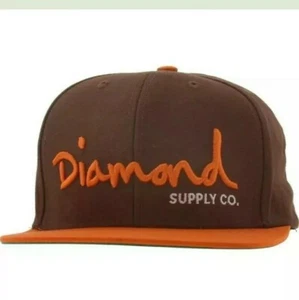 Cappello piatto Diamond Supply Co. / marrone / arancione / taglia unica regolabile / cappello da skateboard - Foto 1 di 2