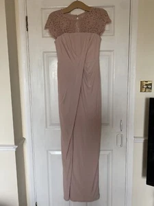 Maxi Vestido Para Mujer Coast Lorene Jersey Rubor Talla 8 Nuevo Con Etiquetas - Imagen 1 de 9