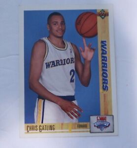 1991-92 Upper Deck Basketball Chris Gatling #9 Golden State Warriors Rookie Card