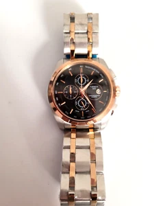 Tissot Couturier Tachymeter Chronograph Rose Gold Mens Watc - Picture 1 of 4