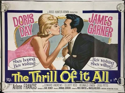 Thrill of It All Original Quad Movie Cinema Poster Doris Day James Garner 1963 - Bild 1 von 4