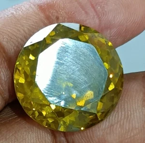 71,75 CT natürliche Kambodscha Zirkon grünlich gelb runde Form A ++ lose Edelsteine - Bild 1 von 8