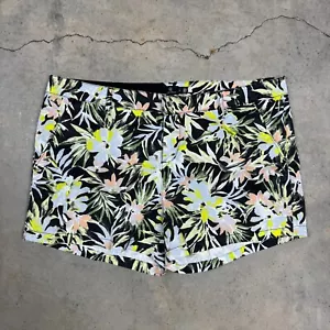 Volcom Womens Shorts 36x3 Floral Beach Vibes Stretch Denim Mid Rise Neon - Picture 1 of 9