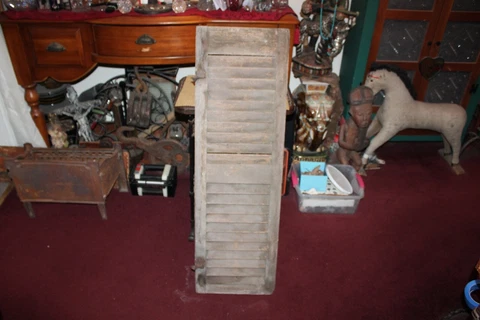 Antique Wood Window Shutter Country Barn Farm Primitive Shutter #11 Shabby Chic Cover