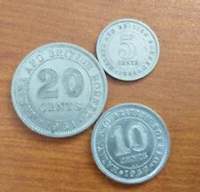 Malaya and British Borneo 5 10 20 Cents Colony Singapore Brunei Coins Elizabeth2
