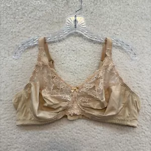 Sujetador Delimira 44B Talla Grande Desnudo Bronceado Beige Transparente Encaje Sin Relleno - Imagen 1 de 5
