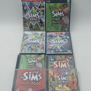 The Sims PC Lot Sims 2 Sims 3 Hot Date House Party Pets Expansion Pack Untested - Picture 1 of 18