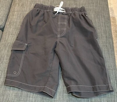 St. John's Bay Gray Men's Size small swim bathing suit board shorts trunks - Image 1 of 4