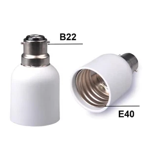 New B22 to E40 Screw Bayonet Socket Base LED Halogen CFL Light Bulb Lamp Adapter - Picture 1 of 7
