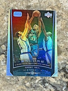 1999-00 Upper Deck Encore Game Dated Grant Hill #22 Detroit Pistons Basketball 