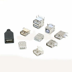USB Socket A/B Female Dual-layer/ SMD/DIP /Bent /Side Insert/90°/180° USB Sockek - Picture 1 of 14