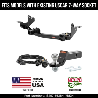 For 14-24 Ram ProMaster 2500 Trailer Hitch 4Pin Wire 178" Ball Fit w/ USCAR Plug - Image 1 of 4