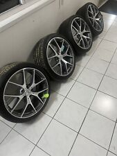 OEM Mercedes C63 AMG silver 507 and  Weld Racing RT-S S77 forged wheels