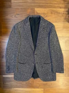Ring Jacket Tweed Jacket Wool Gray Autumn / Winter Made In Japan - Picture 1 of 6