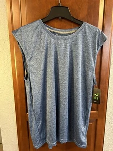 Real Essentials Tank Top Shirt Men’s X-Large Blue Microfiber Gym Running Active - Picture 1 of 4