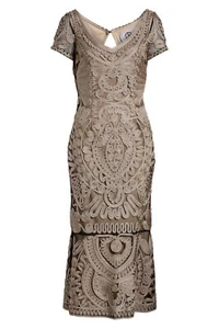NWT JS Collections Soutache Trumpet Dress in Clay- Size 6 #D2331 - Picture 1 of 6