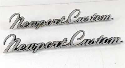 CHRYSLER NEWPORT CUSTOM 1974-75 FRONT FENDER EMBLEM Set of Two 2901360  - Image 1 of 4
