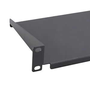 Fixed Cantilever Shelf Bracket 1U 150mm Deep Black 19 inch Data Cabinet Rack