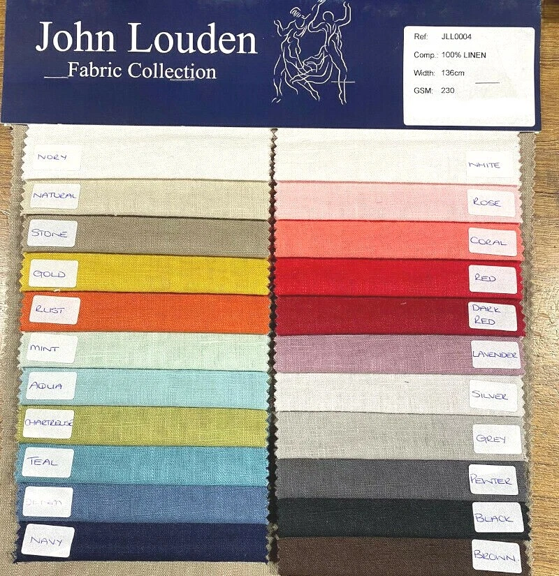 Washed Linen Look Fabric 70% Ramie 30% Cotton Breathable & Strong - Image 1 of 1