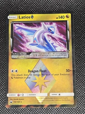 Latios Prism Star #108/168 Pokémon TCG SM - Celestial Storm Prism Rare HP - Image 1 of 4