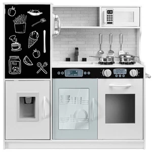 Best Choice Products Pretend Play Kitchen Wooden Toy Set for Kids - White - Picture 1 of 7