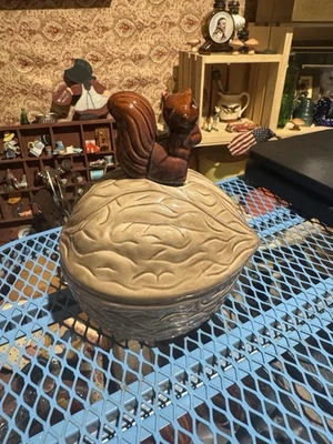 Vintage Ceramic Squirrel Cookie Or Candy Jar With Lid - Image 1 of 4