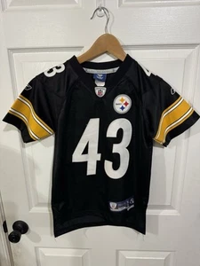 Reebok Pittsburgh Steelers #43 Troy Polamalu NFL Stitched Jersey Youth Small - Picture 1 of 8